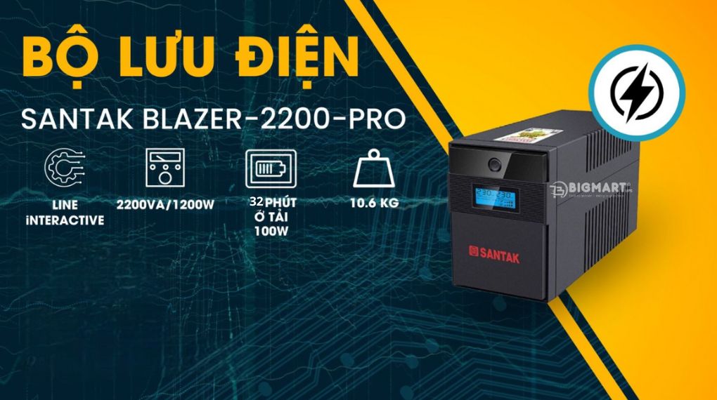 Bộ lưu điện Santak Blazer 2200-Pro 2200VA/1200W