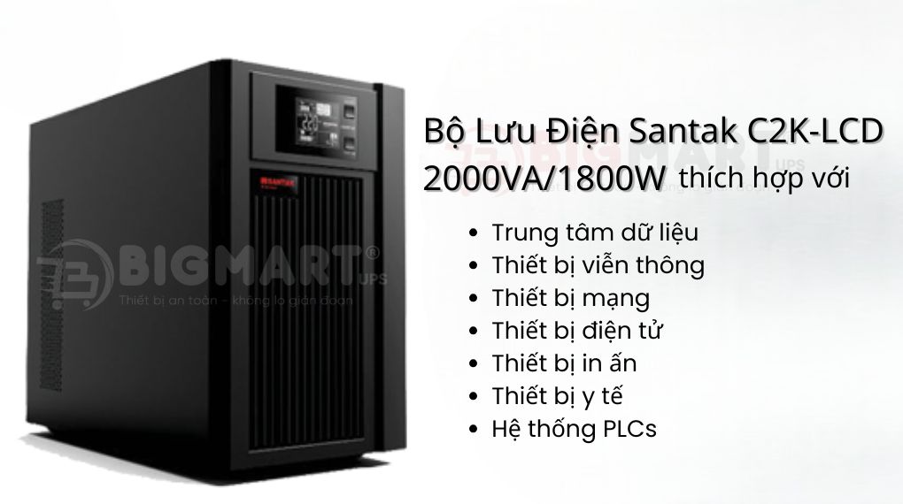 Bộ Lưu Điện UPS Santak C2K-LCD 1800W
