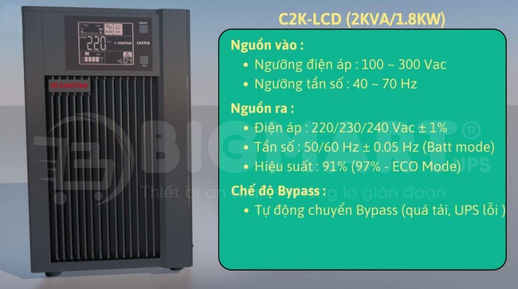 Bộ lưu điện UPS Santak C2K-LCD