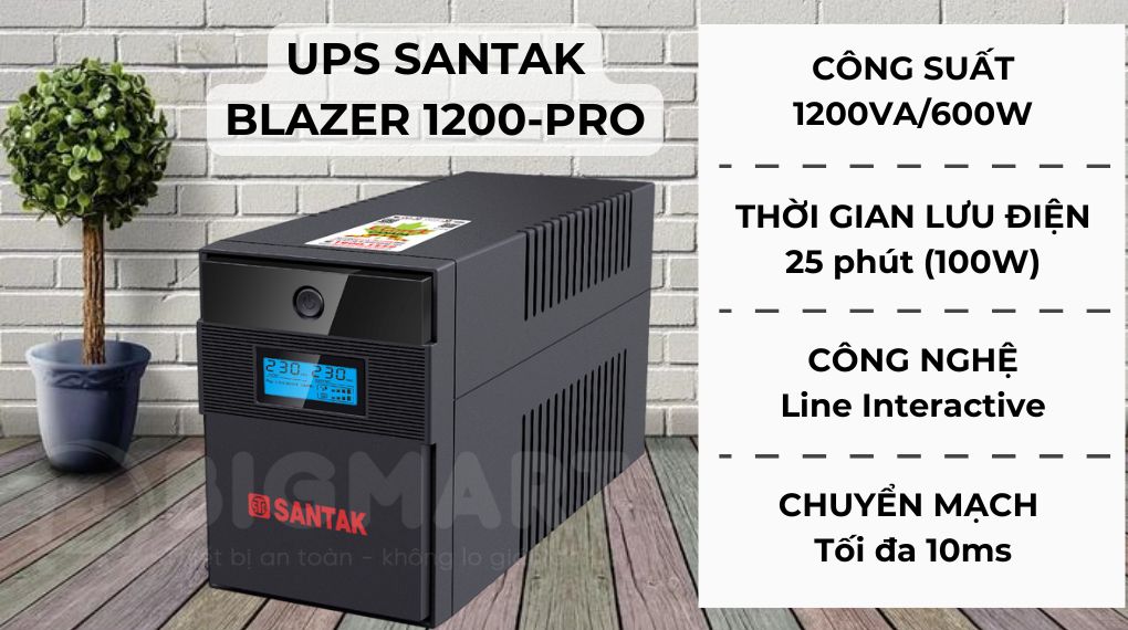 Bộ lưu điện Santak Blazer 1200-Pro 600W