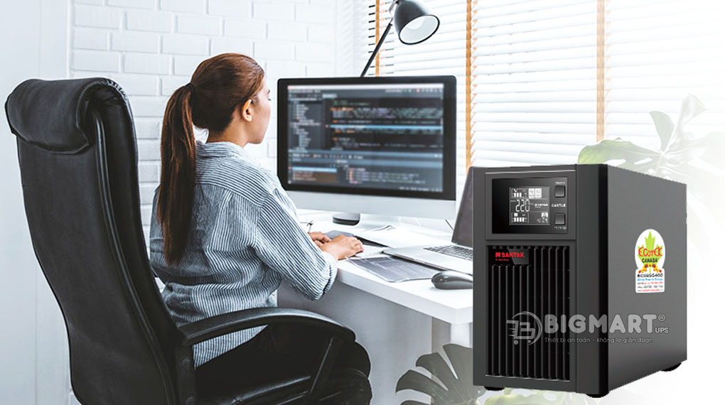 Siêu thị bộ lưu điện cung cấp UPS Santak C1K LCD chính hãng