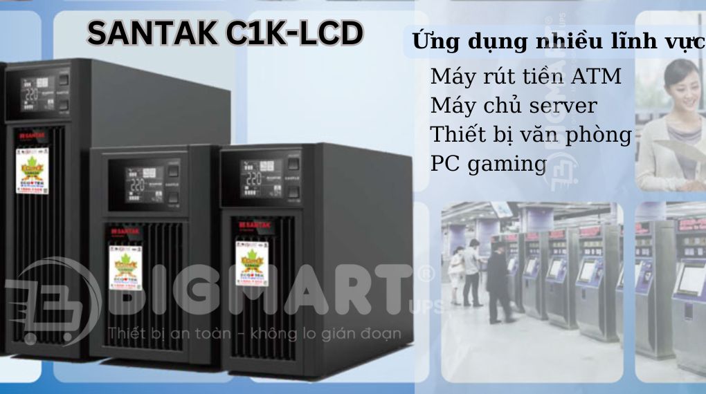 bộ lưu điện C1K-LCD 1000VA