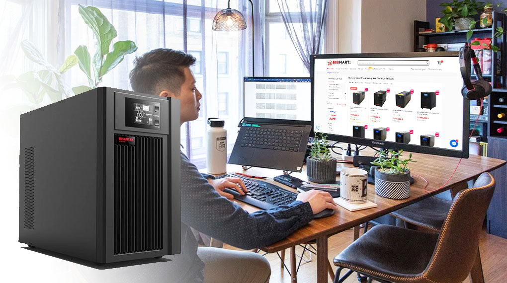 Siêu thị bộ lưu điện cung cấp UPS Santak C2K LCD chính hãng