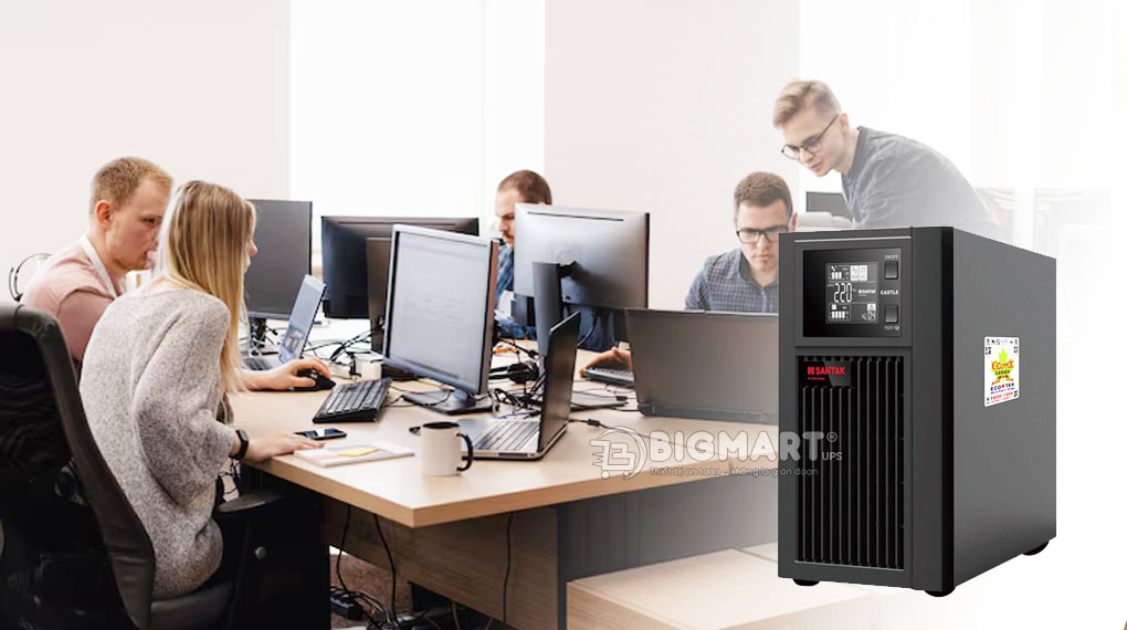 Siêu thị bộ lưu điện cung cấp UPS Santak C3K LCD chính hãng
