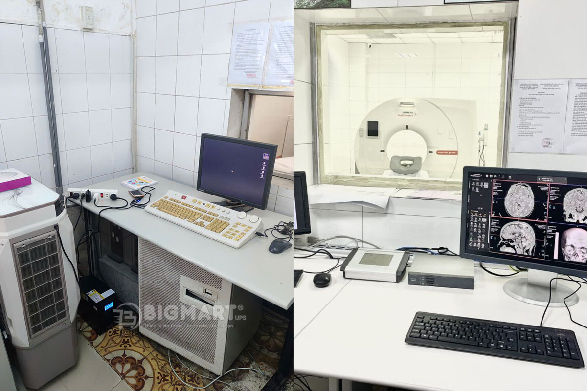 Bộ lưu điện UPS cho máy vi tính điều khiển CT Scanner tại phòng khám chuẩn đoán hình ảnh