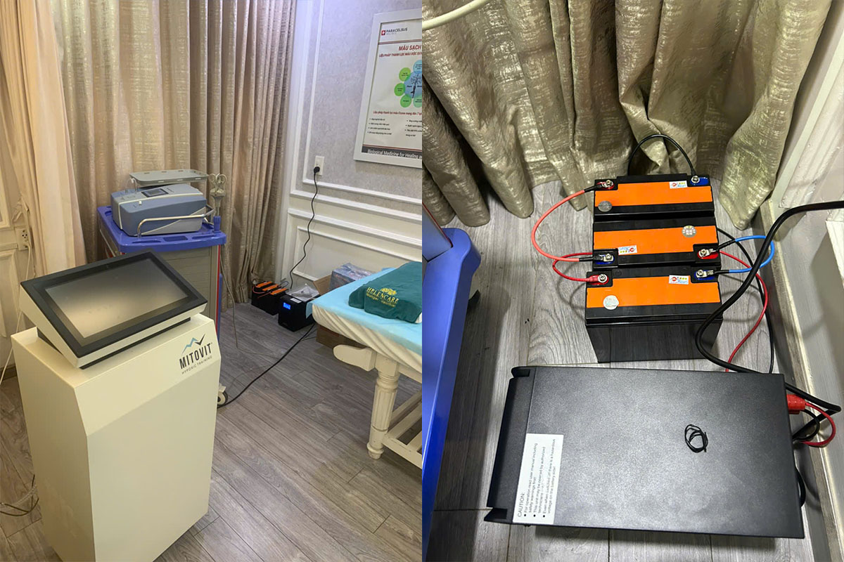 Lắp đặt bộ lưu điện 1000VA, ắc quy 30Ah cho thiết bị xét nghiệm y sinh học